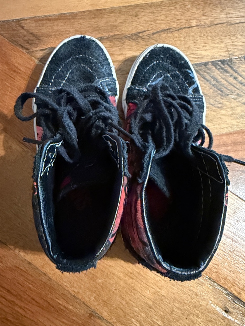 Vans Black and Red High-Top Sneakers - Picture 4 of 5